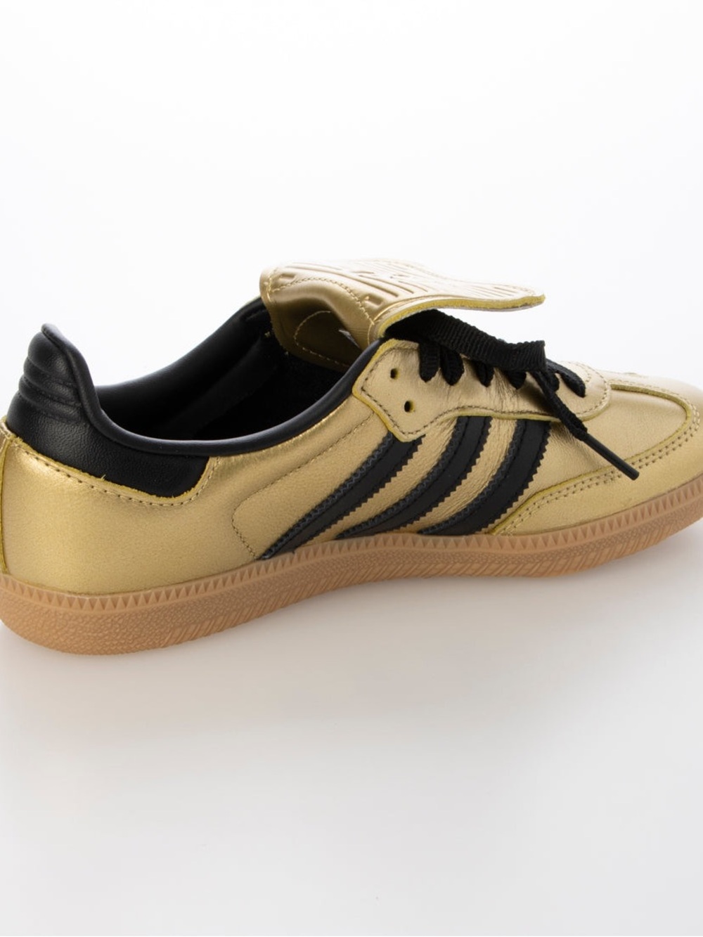adidas Gold and Black Samba Trainers with Gum Sole - Picture 4 of 8